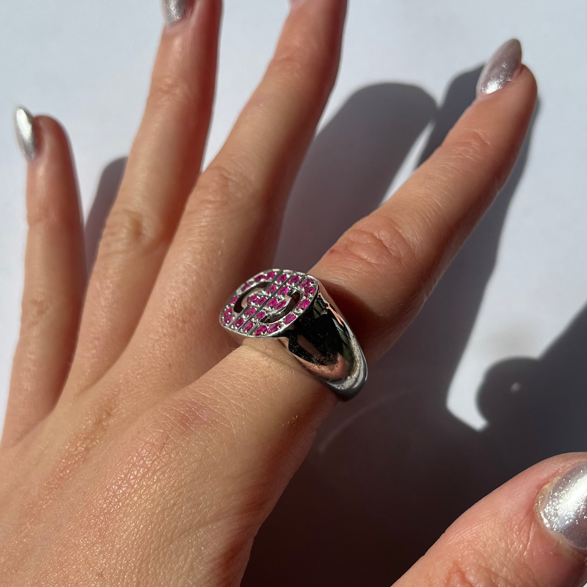 vintage rare US 6.5 925 silver ring