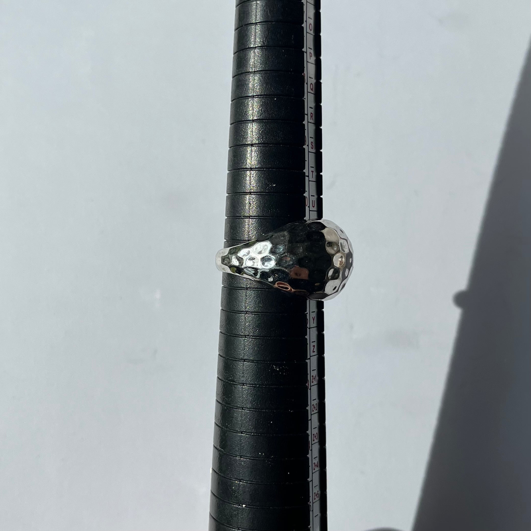 vintage US 11 925 silver dome hammered ring