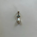 VINTAGE STERLING SILVER MOTHER OF PEARL AND TOPAZ PENDANT