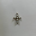 VINTAGE STERLING SILVER PEARL CROSS