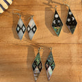 Vintage Mexican silver abalone earrings