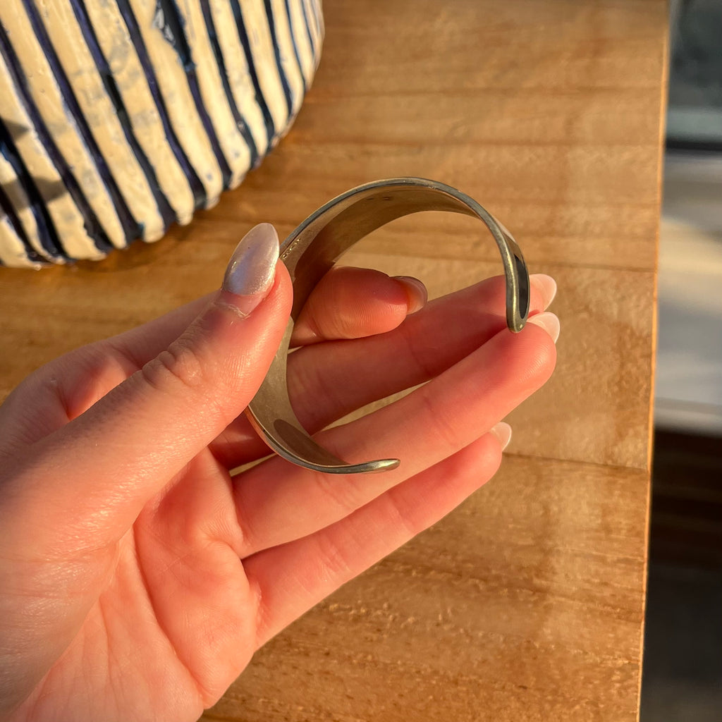 Mexican silver tulip cuff