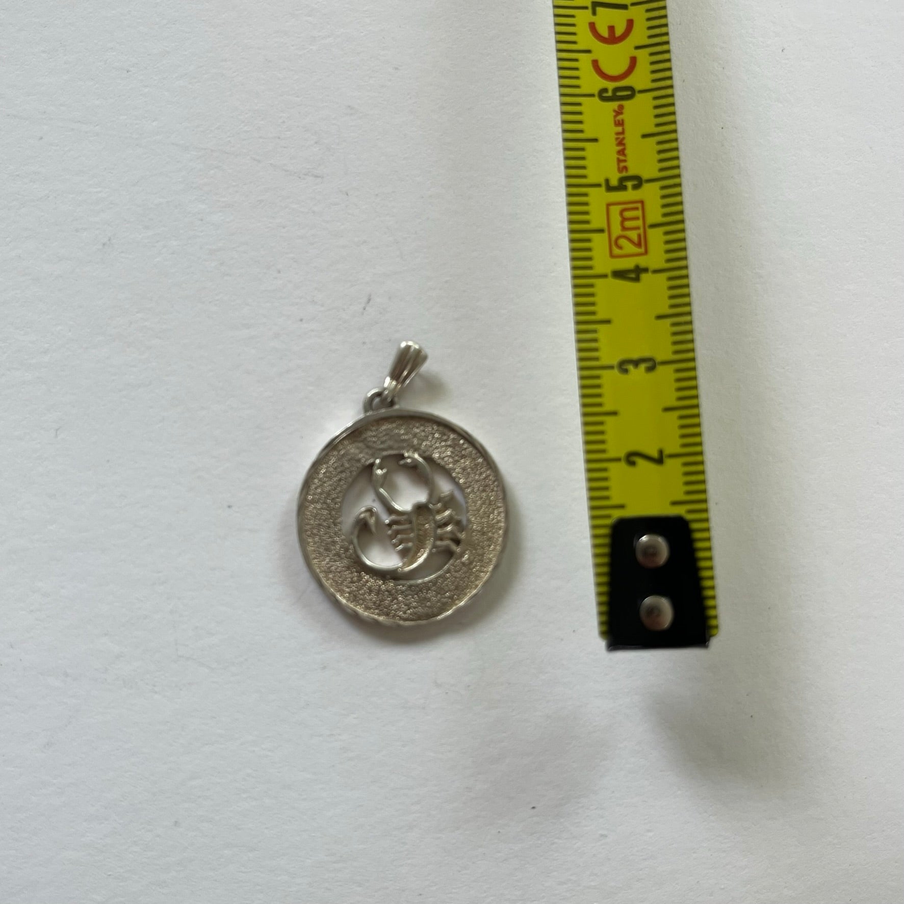 VINTAGE STERLING SILVER SCORPIO CUTOUT PENDANT