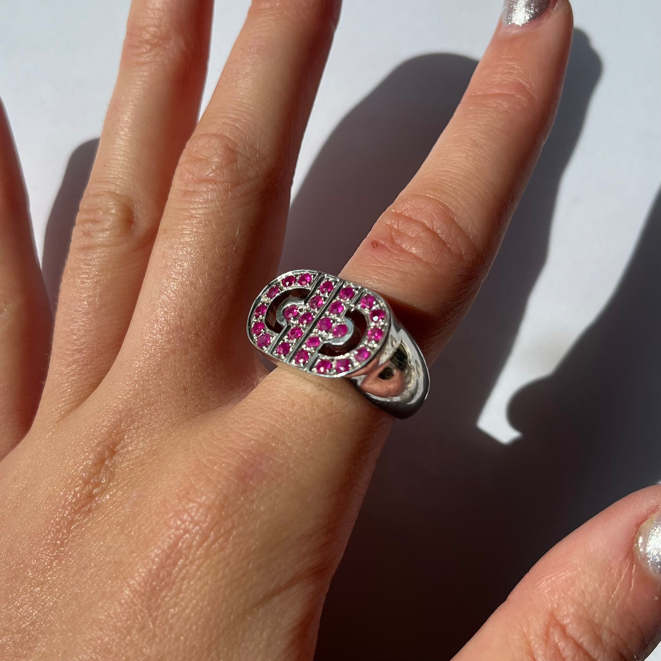 vintage rare US 6.5 925 silver ring