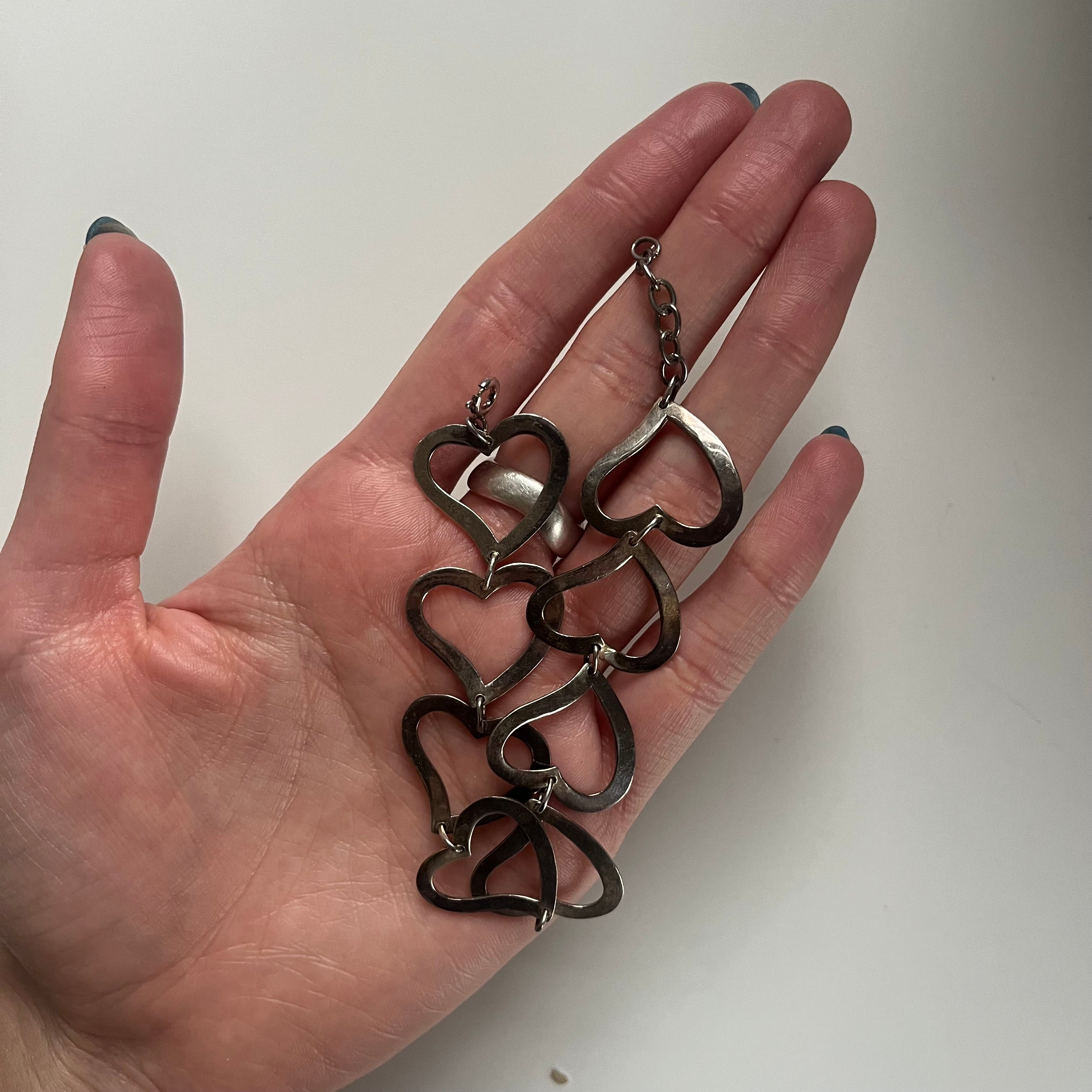 Vintage Cut out love heart bracelet