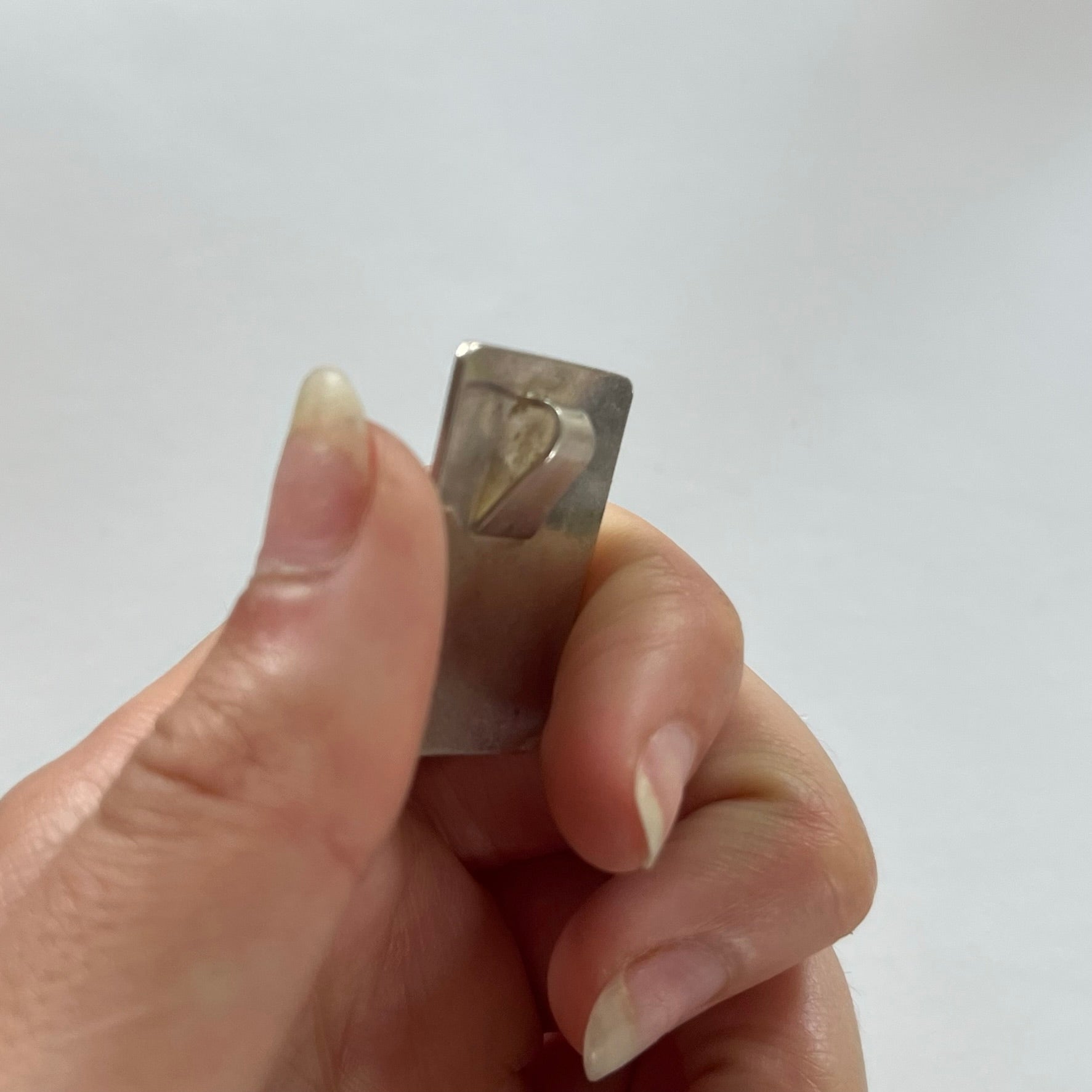VINTAGE STERLING SILVER RECTANGLE SPIRAL PENDANT