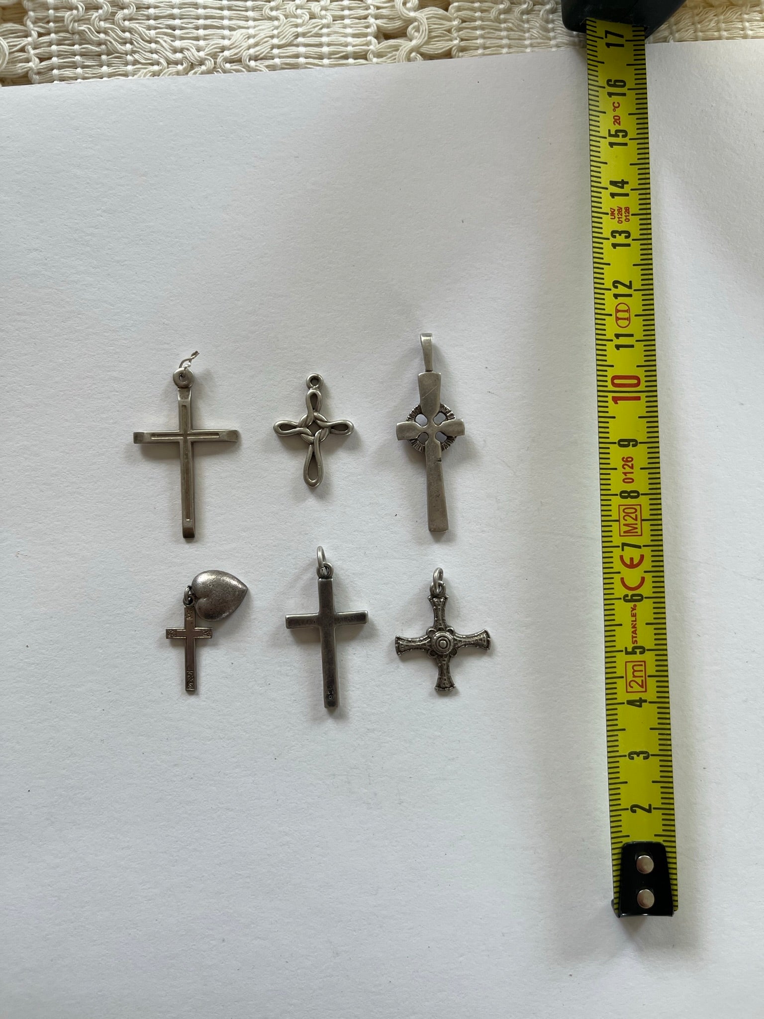 VINTAGE STERLING SILVER CROSS PENDANTS