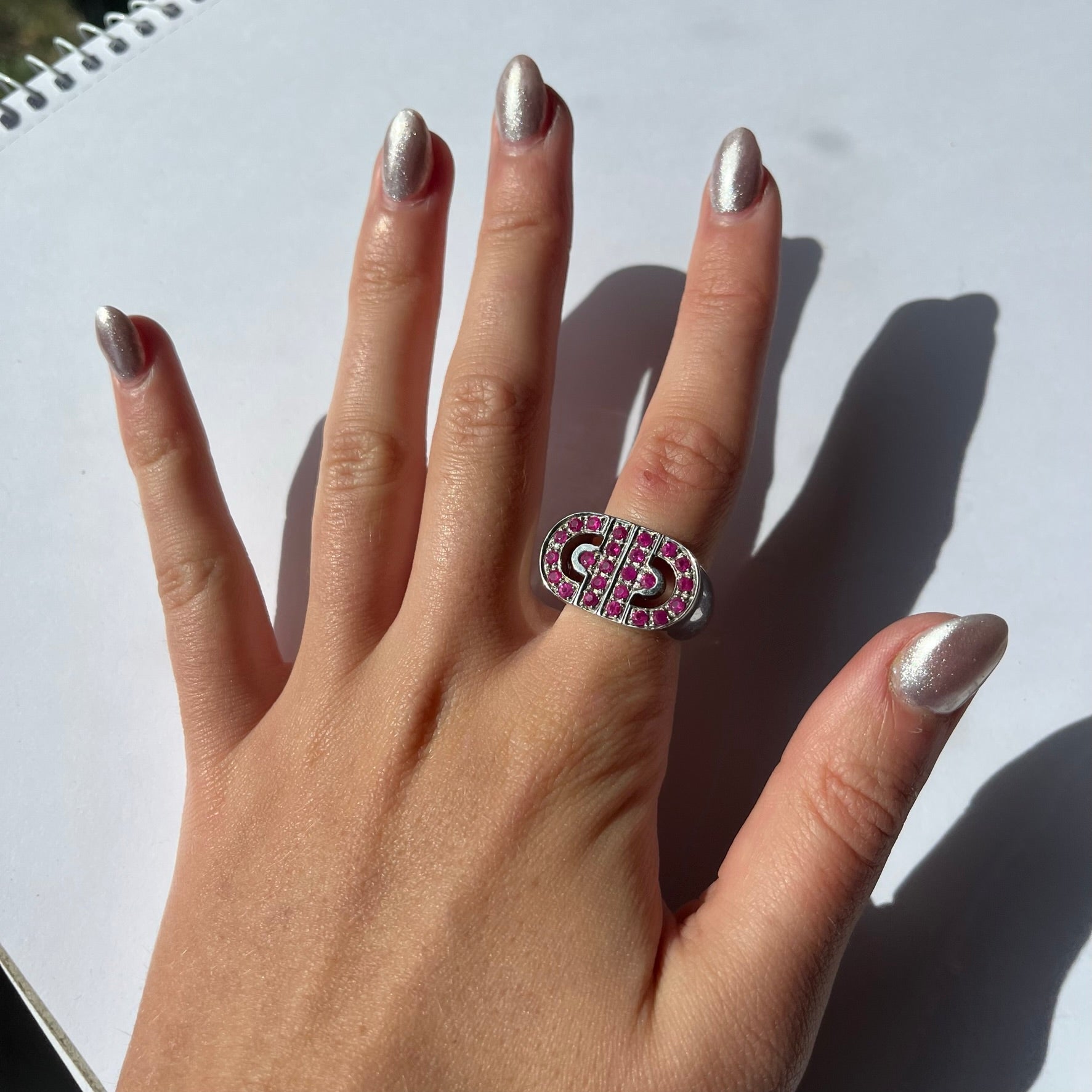 vintage rare US 6.5 925 silver ring