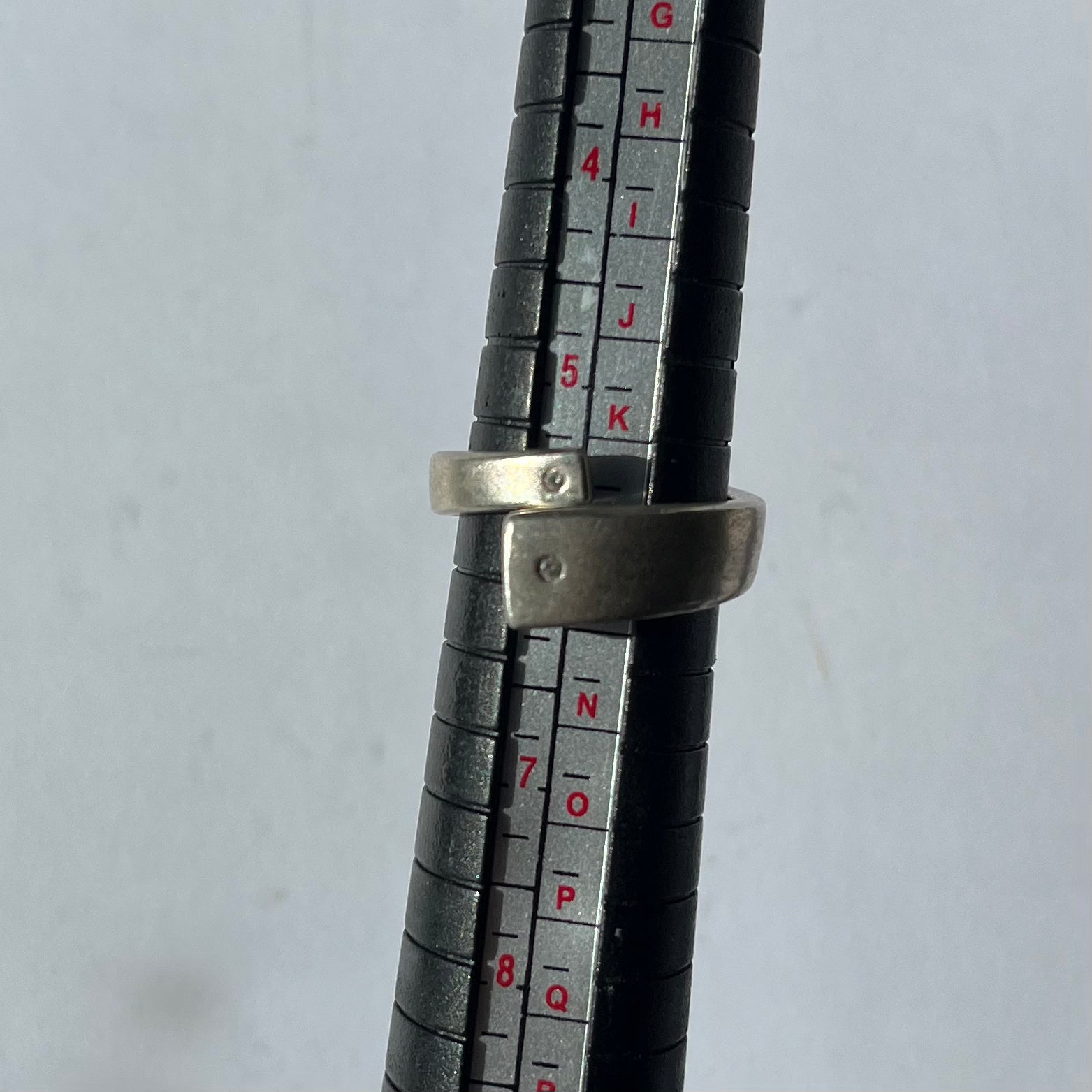 vintage US 6 double diamond 925 silver ring