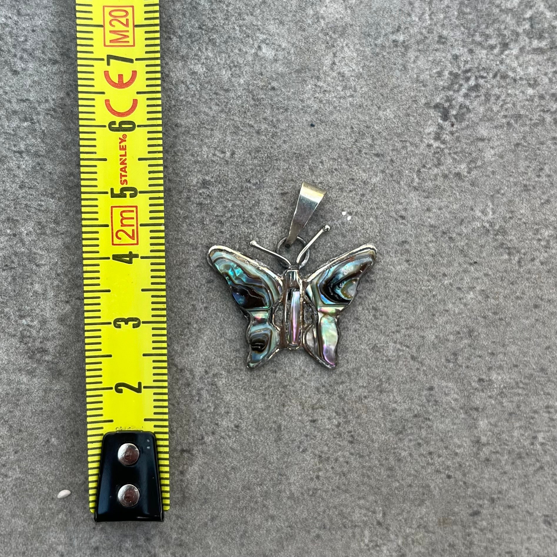 Vintage Abalone Butterfly pendant