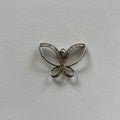 VINTAGE STERLING SILVER BUTTERFLY PENDANT WITH STONES