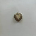 VINTAGE STERLING SILVER MOTHER OF PEARL HEART PENDANT
