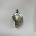 VINTAGE STERLING SILVER SHELL PENDANT 3