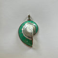 VINTAGE STERLING SILVER SHELL PENDANT 6