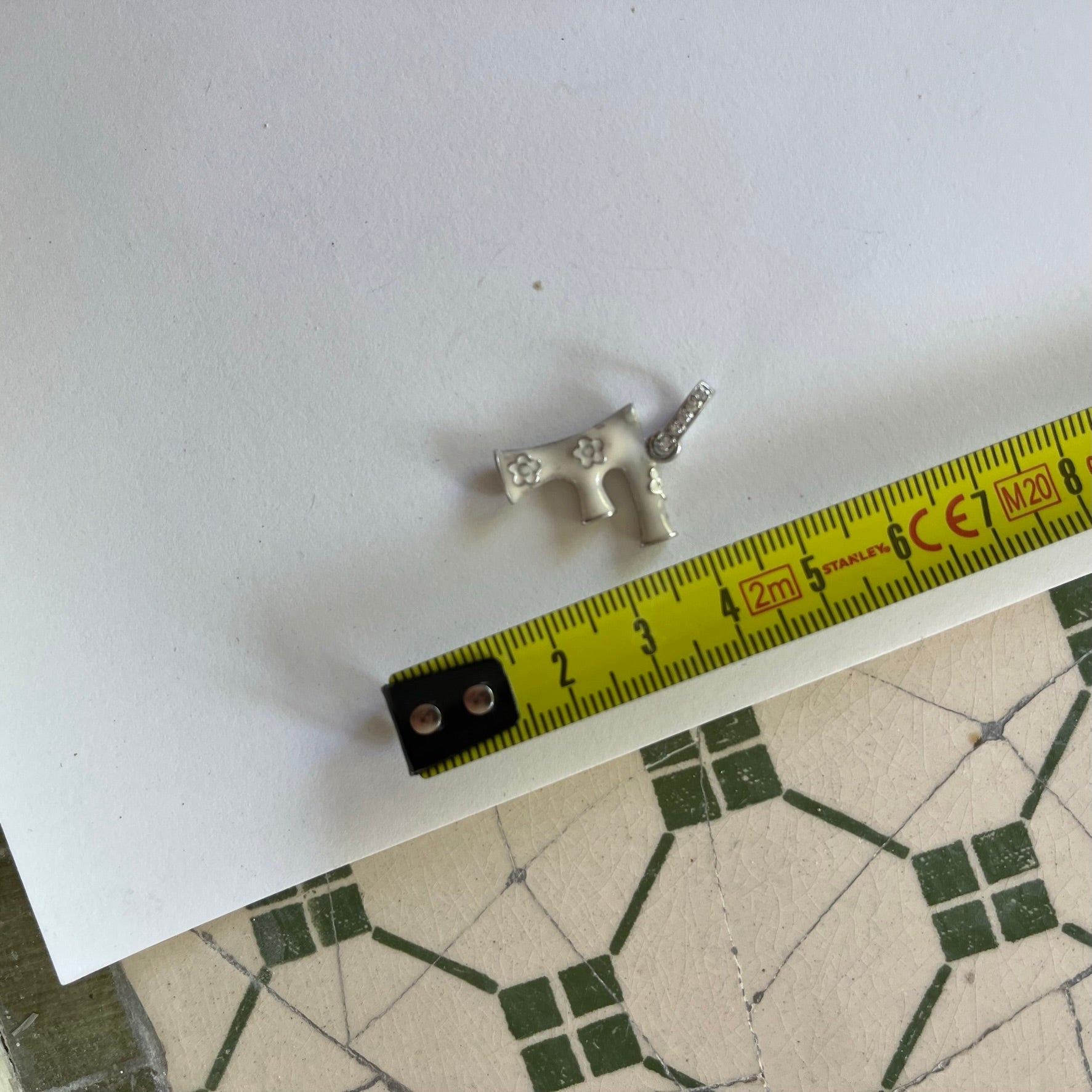 VINTAGE STERLING SILVER F PENDANT