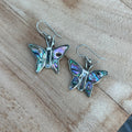 Vintage Mexican silver abalone earrings #9