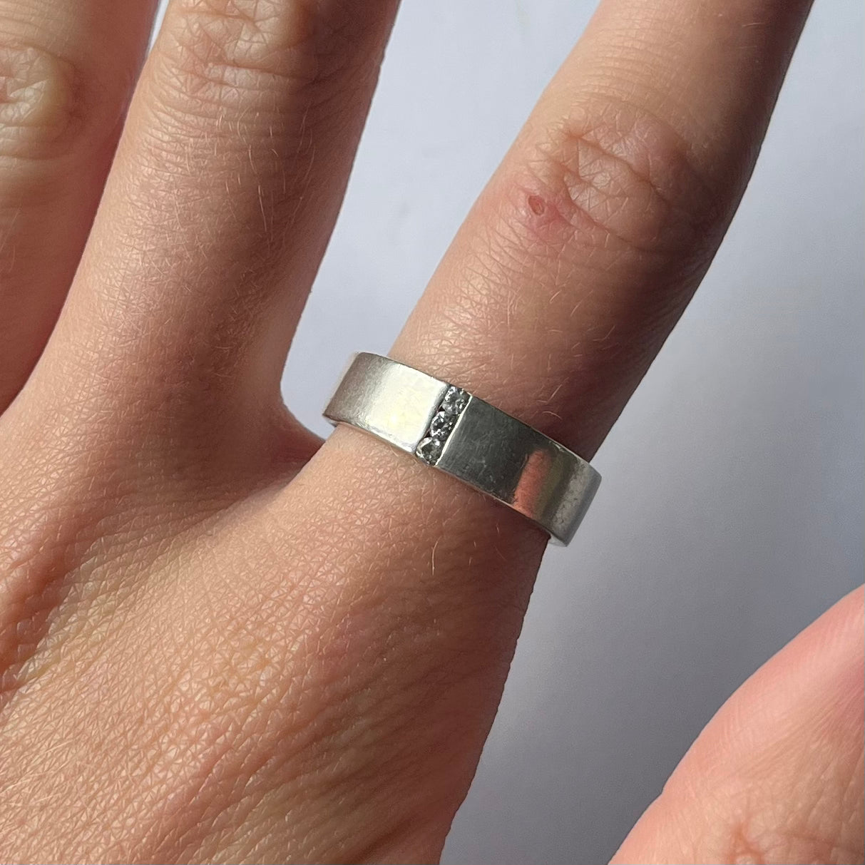 Vintage 3 stone ring US 7.5