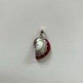 VINTAGE STERLING SILVER SHELL PENDANT 4